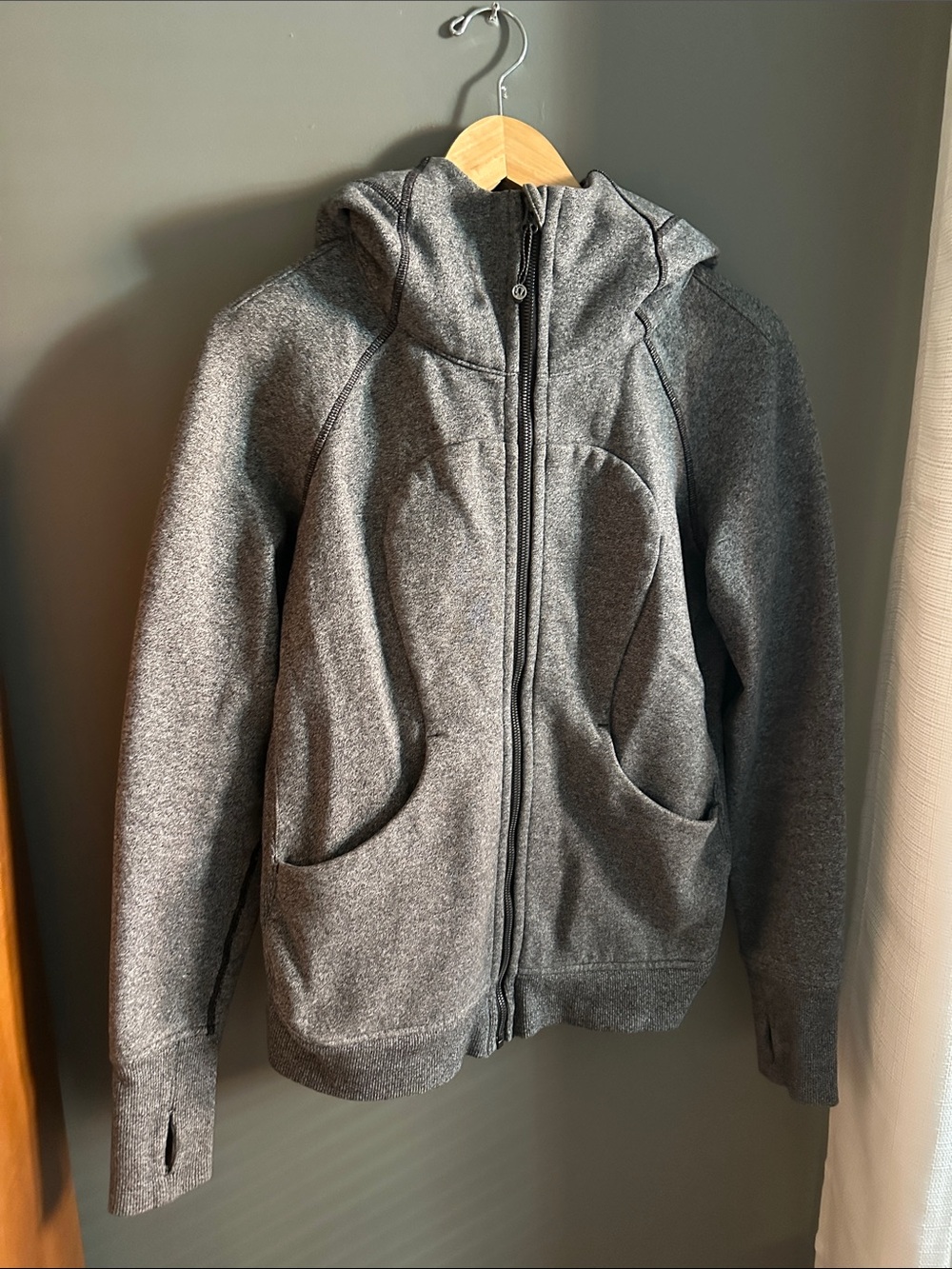 lululemon athletica Kids Heathered Charcoal Hooded Puffer Jacket